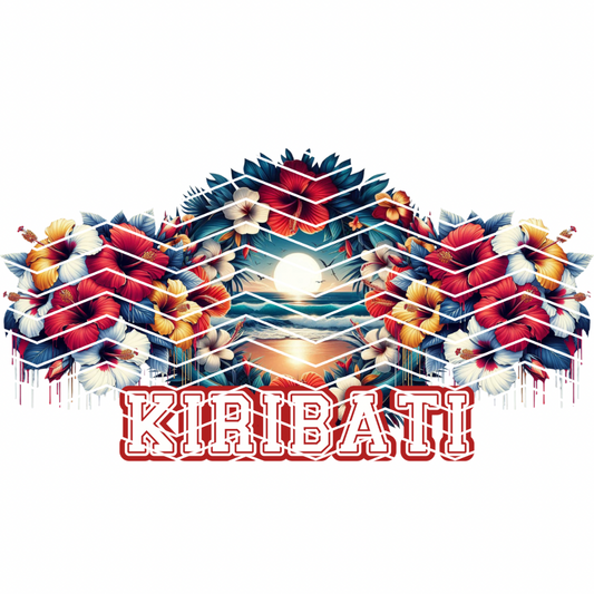 KIRIBATI - BLUE HIBISCUS DESIGN