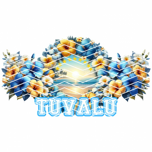 TUVALU - BLUE AND YELLOW DESIGN